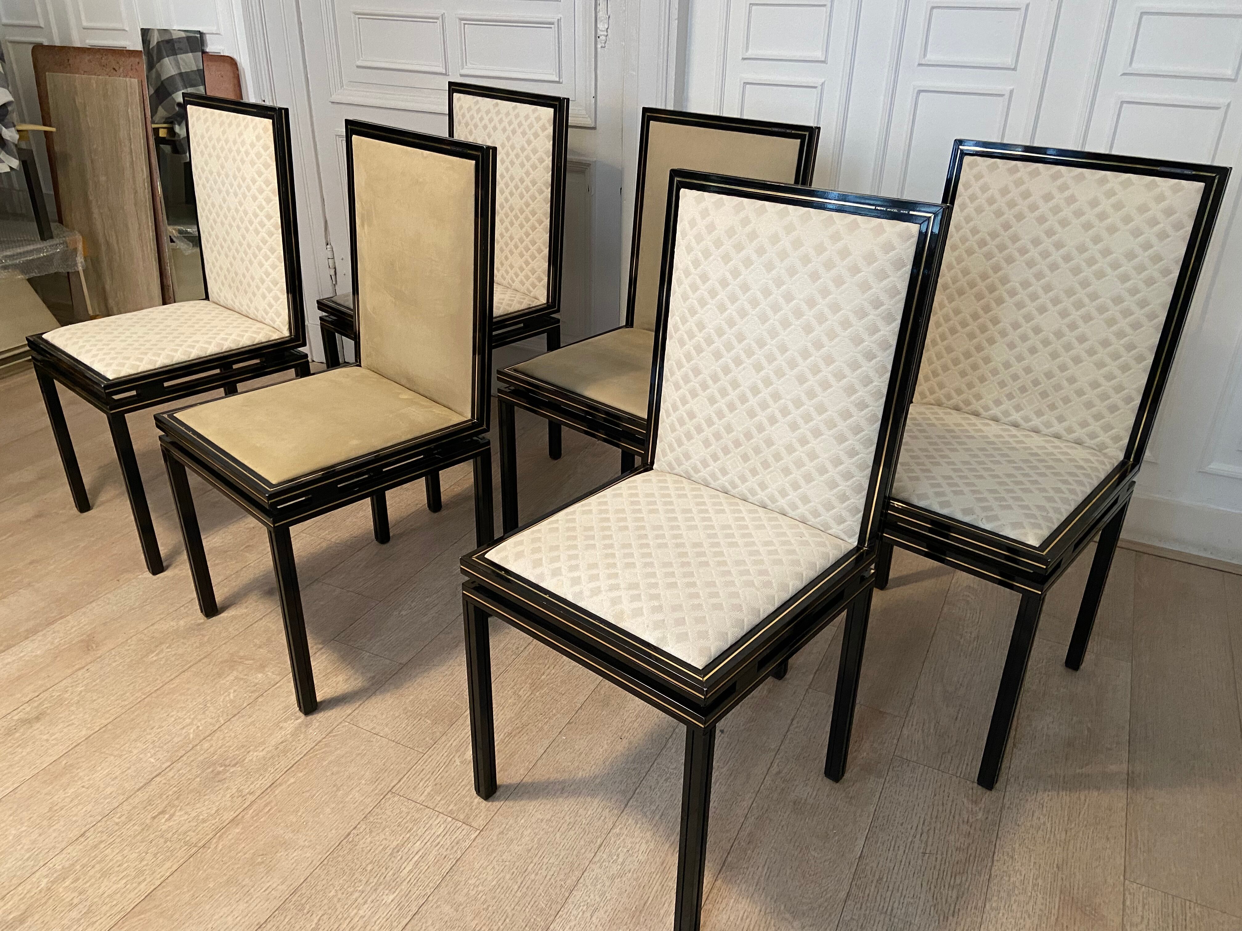 6 chairs Pierre Vandel, Paris, 1970s