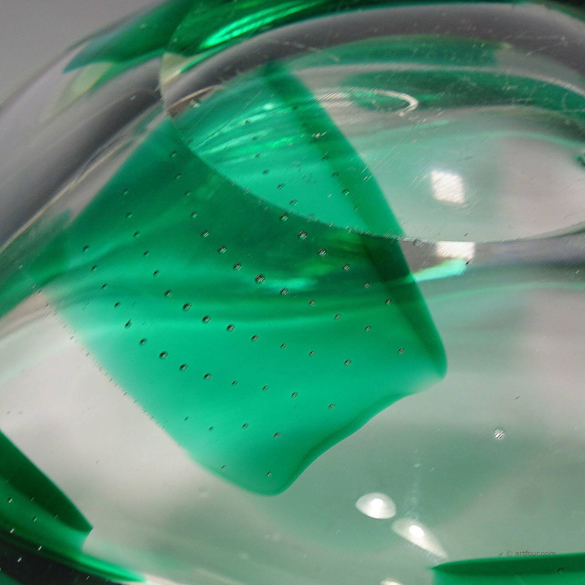 Dino Martens for Aureliano Toso glass bowl Coppa Pesante 1940s