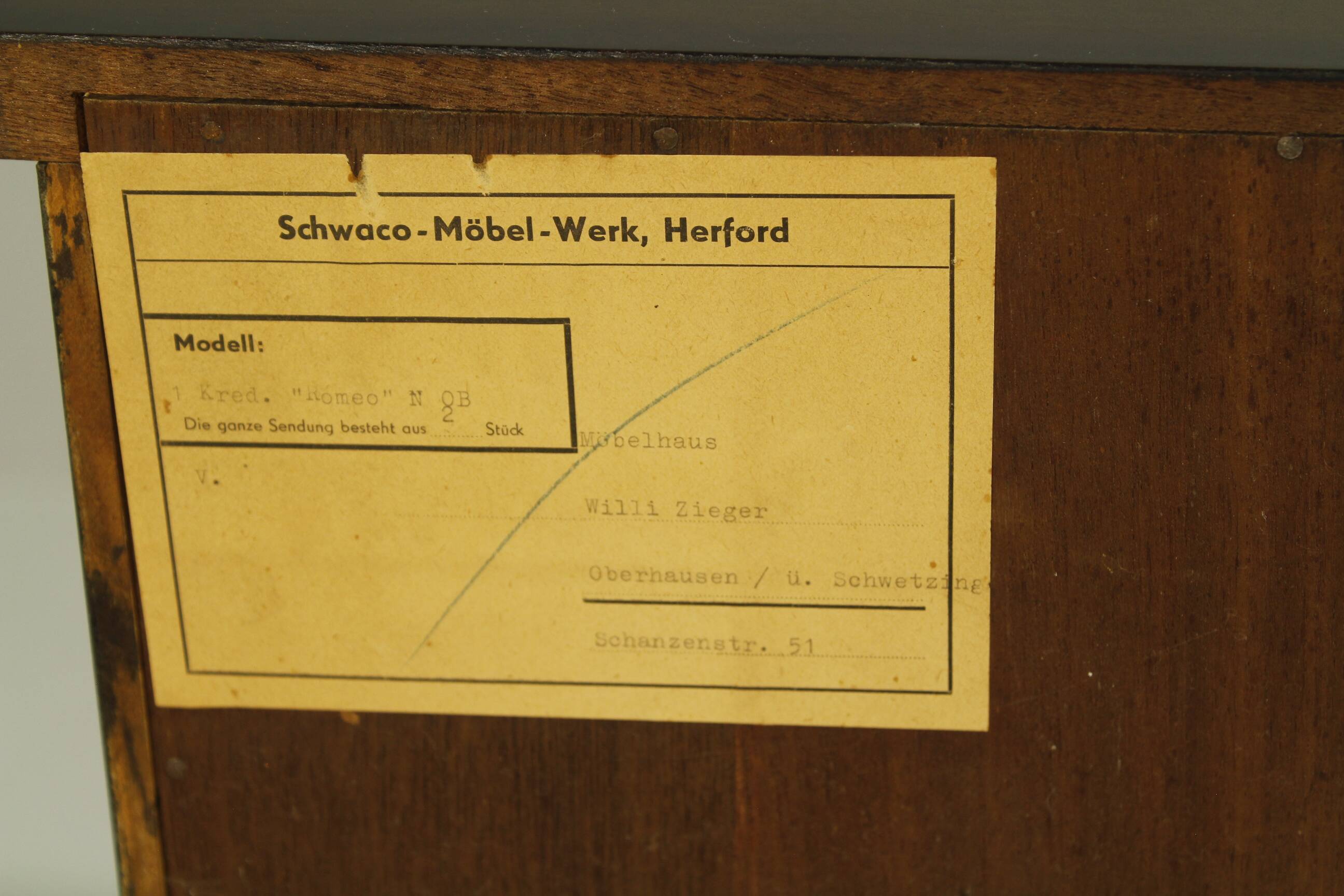 Sideboard with Display Cabinet by Schwaco-Möbel-Werk, Herford, Germany 1960