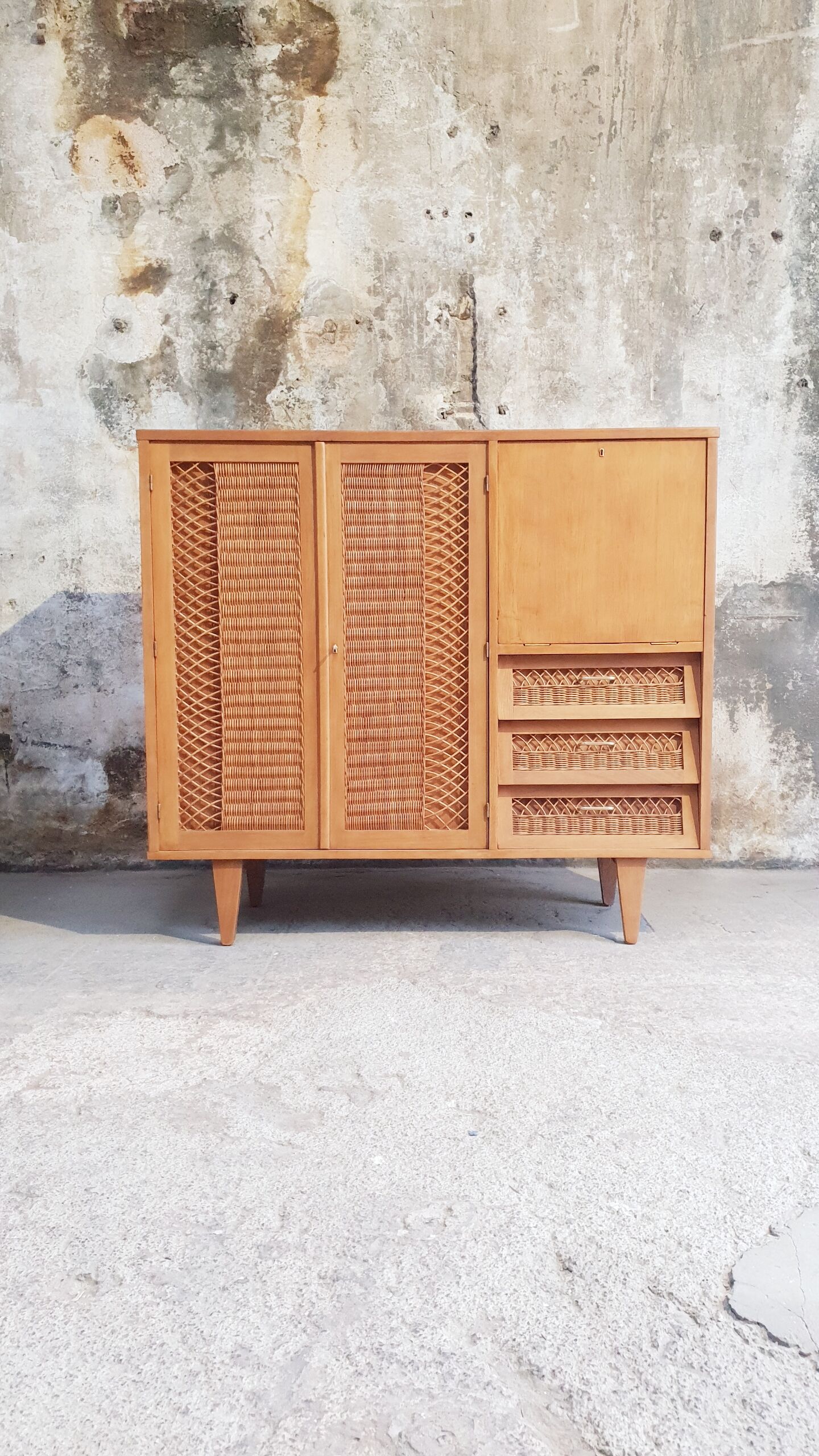 Rattan cabinet cabinet