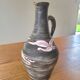 Rare signed ceramic and enameled porcelain pitcher