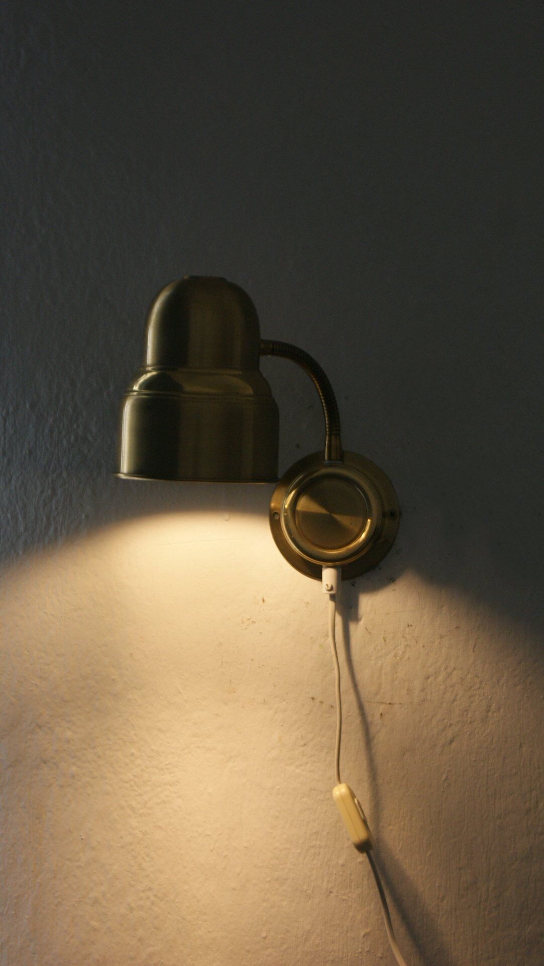 Vintage Swedish Brass Wall Lamp by Ewå Belysning, 1960s