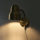 Vintage Swedish Brass Wall Lamp by Ewå Belysning, 1960s