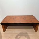 Art Deco Sofa Table in Amboyna Roots Veneer, France, 1930s