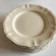 Set of 10 plates ivory of sarreguemines with godrons