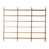 Classic wall shelf by Poul Cadovius for Cado, 1950s, teak veneer, 18 shelves, 4 ladders, Denmark