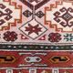 Old Turkish Kazak rug 90x115 cm vintage tribal, square medium 2574