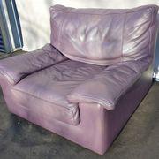 Steiner Ikeda leather purple armchair design Yves Christin 1979