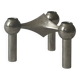 Bougeoir design Stoff Nagel en métal chromée véritable, Danemark