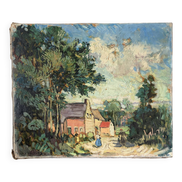 Path to the hamlet, knife oil signed