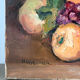 "Roses and fruits" knife oil signed Hinsberger 1992