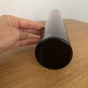 Large contemporary ruby red glass vase