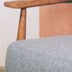 Vintage armchair light gray wool design by H.Lis