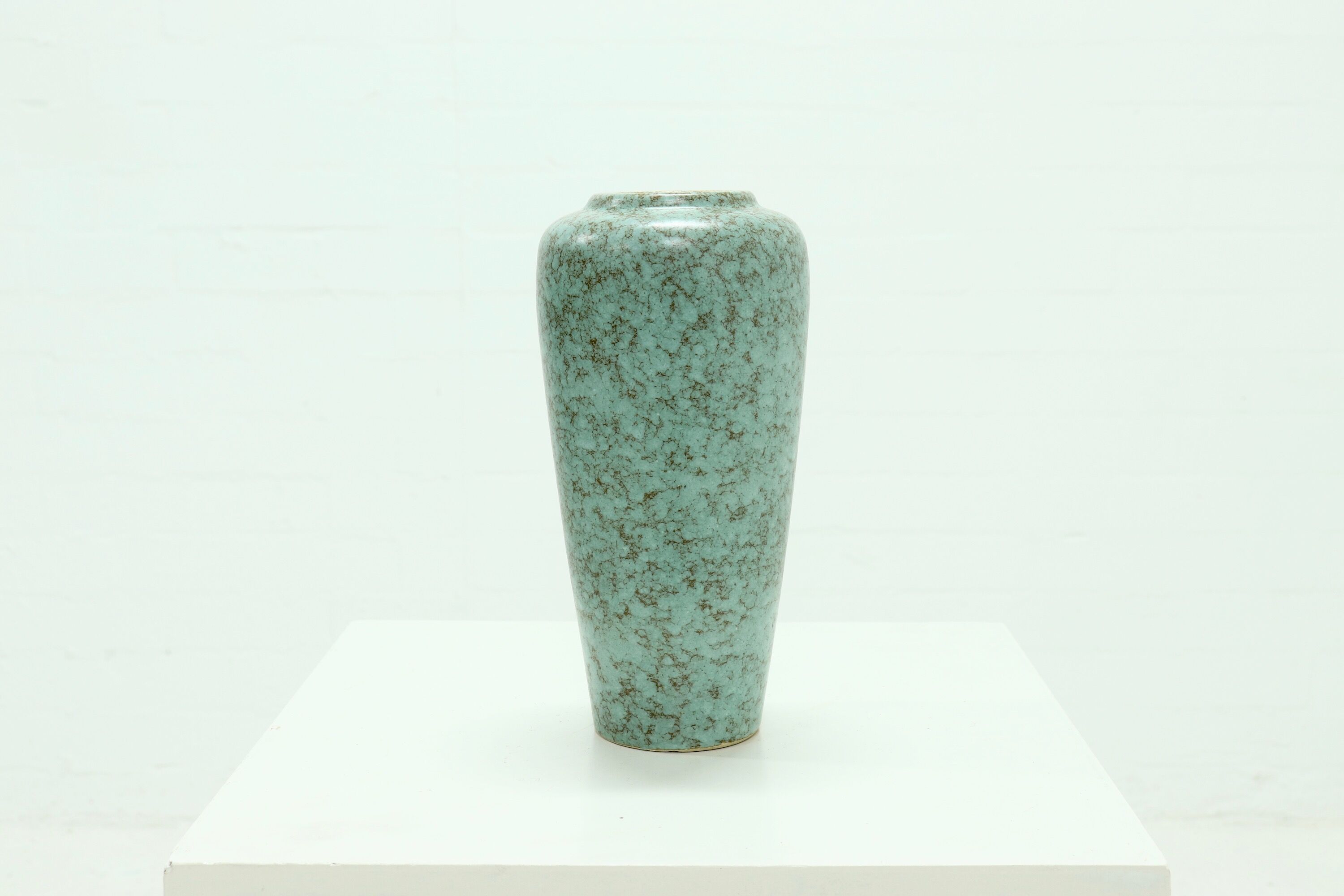 Mid century turquoise ceramic german vase 1960s