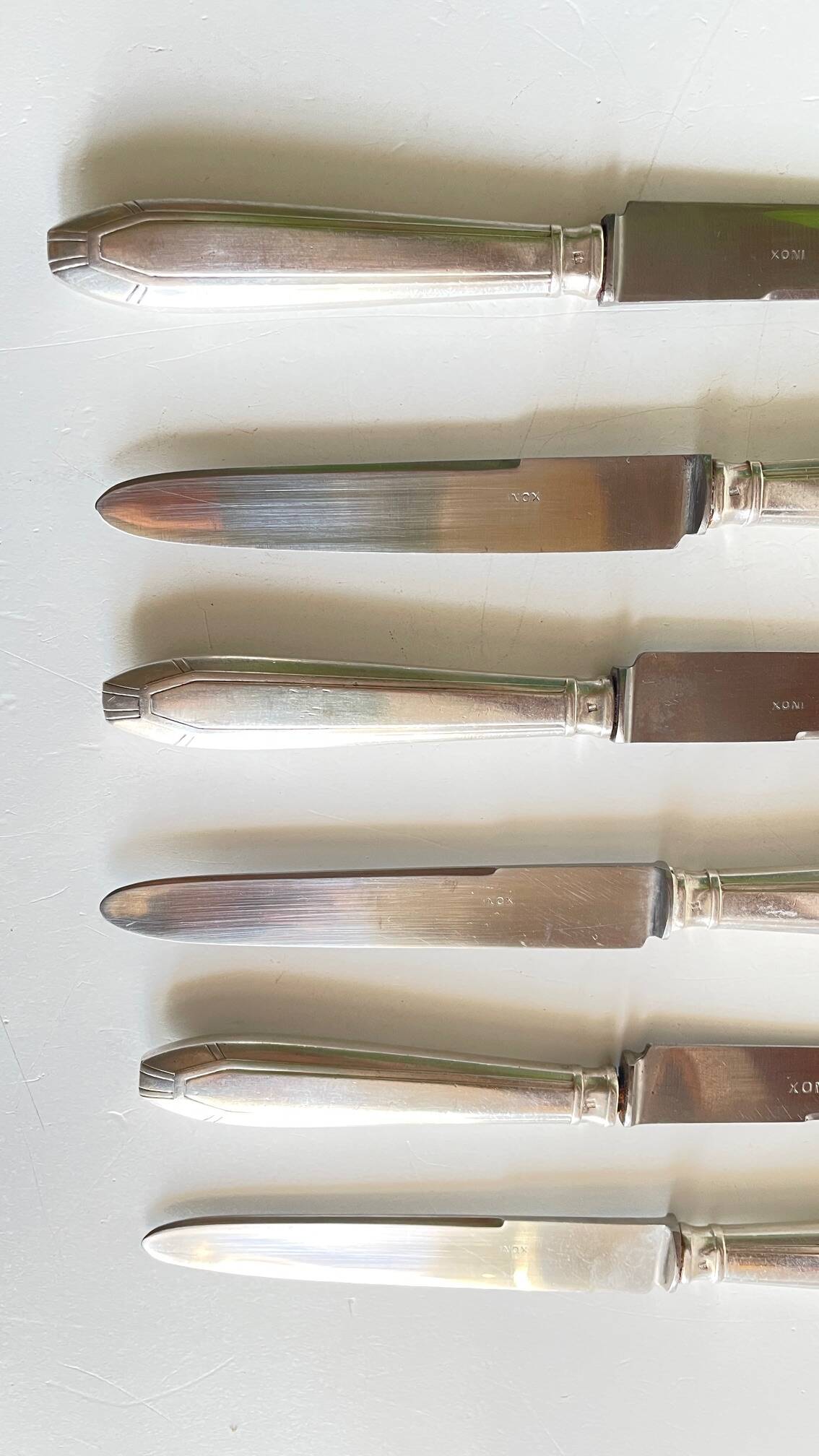 6 Art Deco Dessert Knives