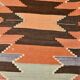 Orange Brown Tribal Kilim Runner Rug, 108x297Cm