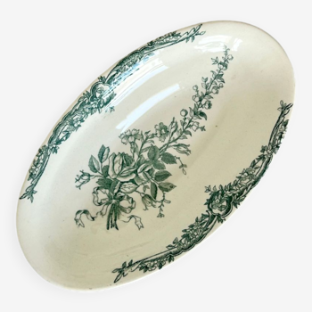 Ravier ancien romantique porcelaine