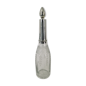 carafe à liqueur cristal et argent