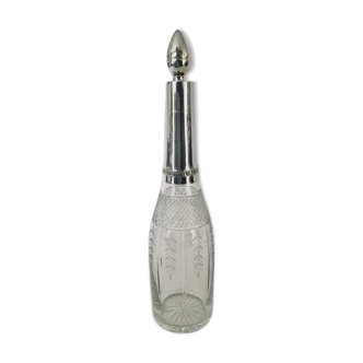 Crystal and silver liquor decanter