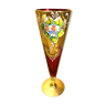 Vase soliflore rouge et doré Murano années 60,70' vintage