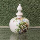 Set of 3 floral porcelain sweet jars from Paris.