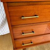 Vintage lacquered wooden chest of drawers