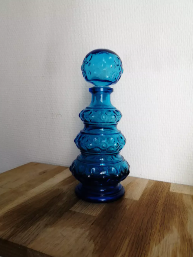 Blue decanter