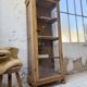 19th-century English pine display cabinet