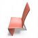 Red leather armchair in modern Italian style, signed Philippe Starck, 1980s.