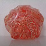 Red & Silver Murano Glass Ashtray by Barovier & Toso, Italy, 1960s