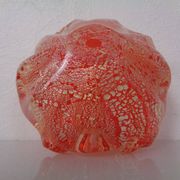 Red & Silver Murano Glass Ashtray by Barovier & Toso, Italy, 1960s