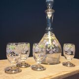 Enamelled glass liquor service
