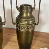 Brass amphora vases