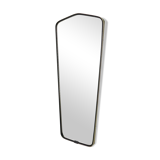 '50s wall mirror with relief brass frame