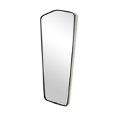 '50s wall mirror with relief brass frame