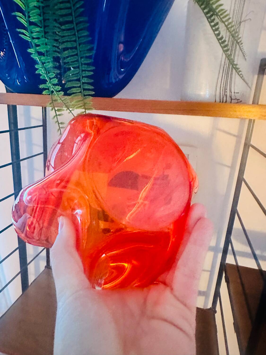 Guzzini plexiglass vase, 70s