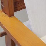 Italian brutalist pine sling chair