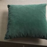 Coussin en alcantara vert anglais