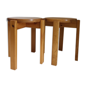 paire de tabourets empilables