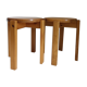 Pair of stackable pine stools, France, year 1980