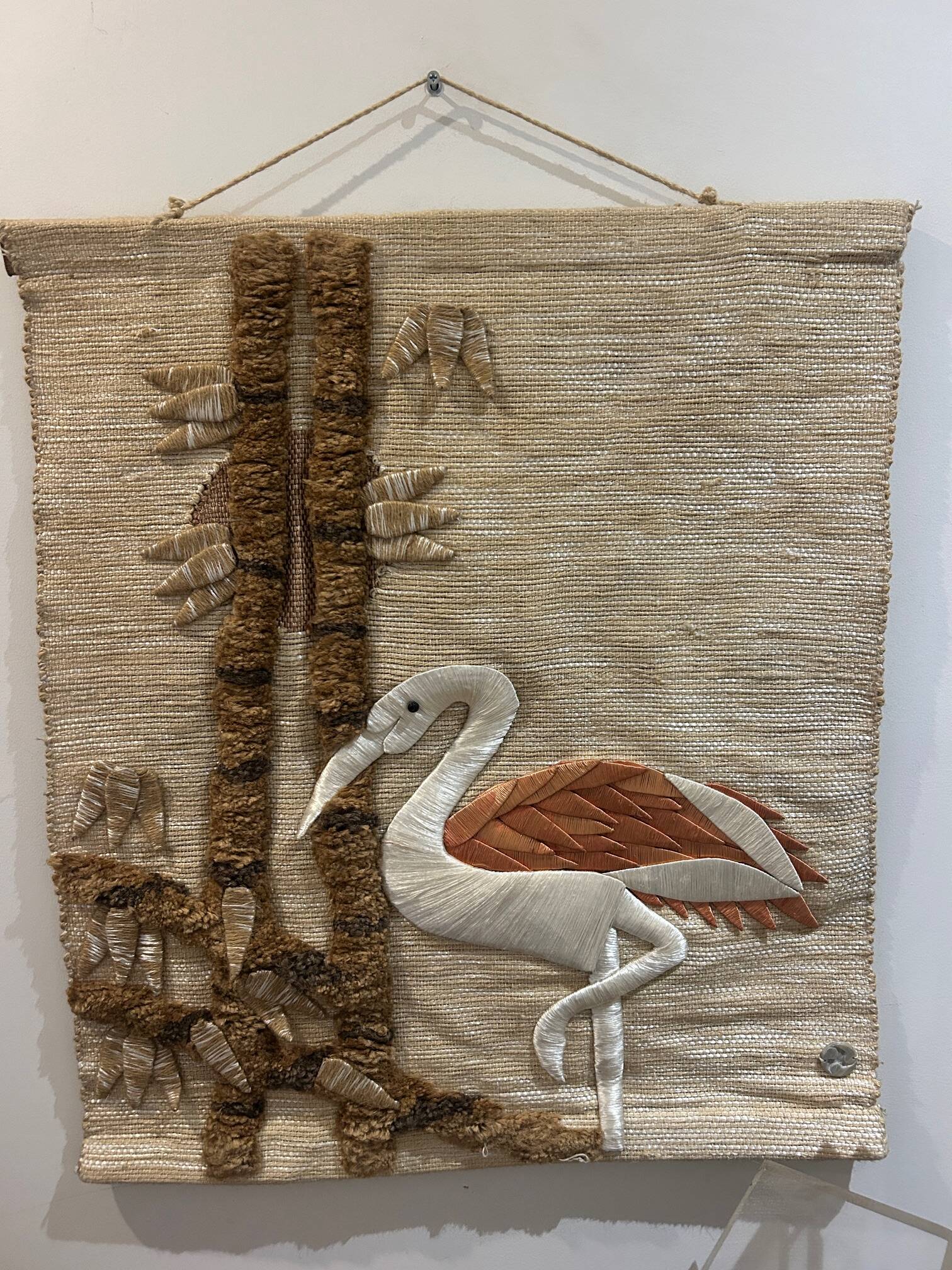 1970s tapestry in wool and silk