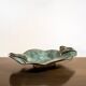 Fruit holder in oxidised brass with floral decoration, Italy 1940s