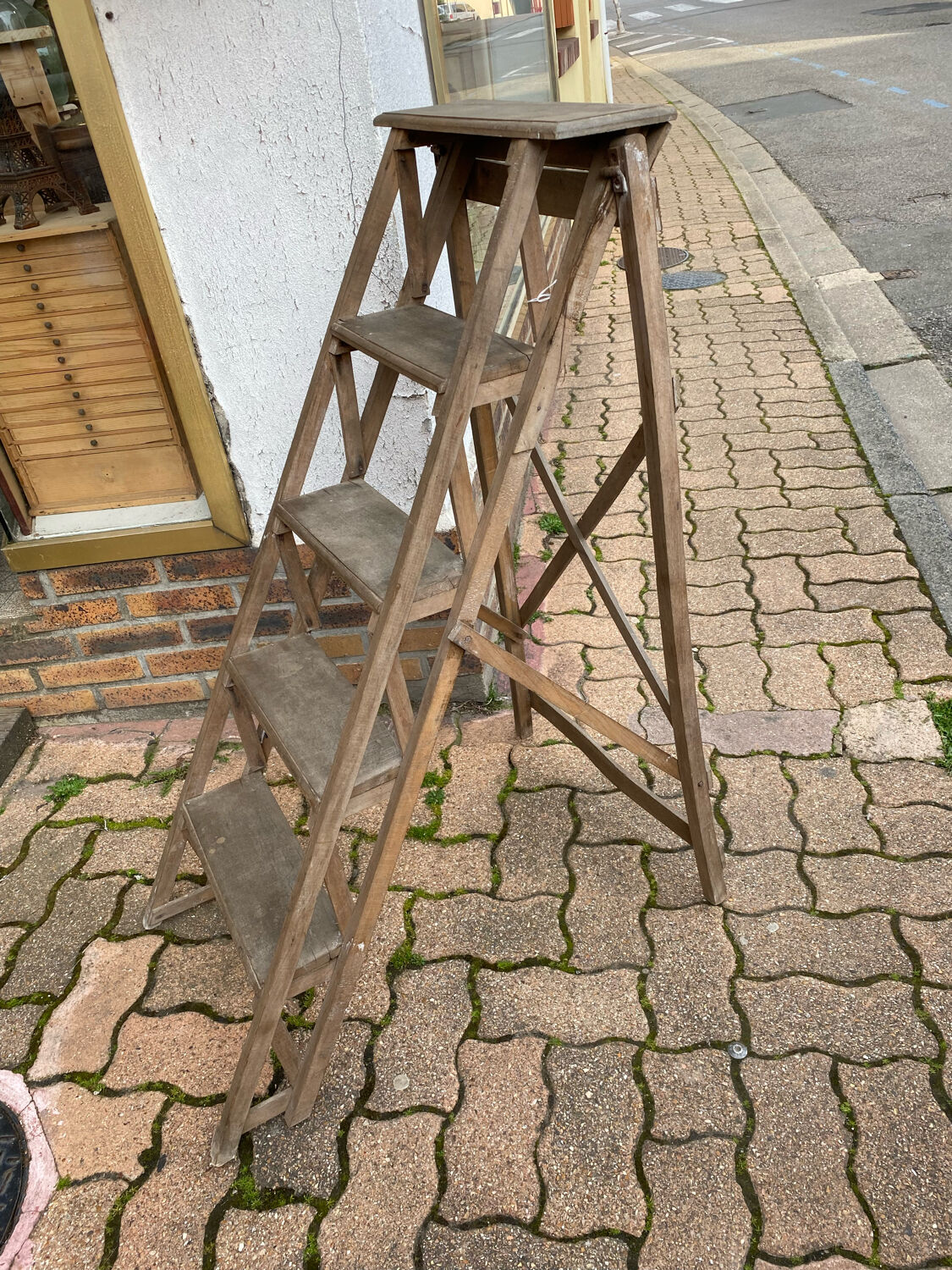Vintage wooden stepladder