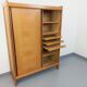 Vintage Guillerme et Chambron wardrobe in solid oak from the 60s