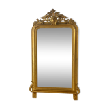 Miroir à fronton XVIII eme doré 86x150cm
