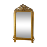 Large mirror with pediment XVIII eme gilded  86x150cm