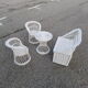 Trunk show white rattan for kids with bench seats and table