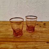Set of 2 vintage rosaline glasses