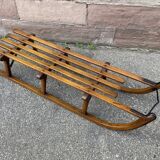 Antique sled toboggan Snow winter sport vintage