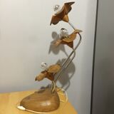 Wooden flower lamp